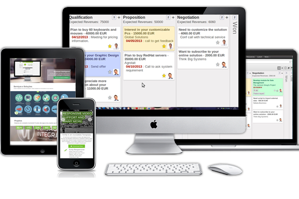 Captura de pantalla de Odoo opensource ERP y ecommerce