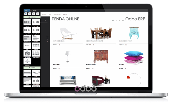 Tienda online con Odoo ERP integración