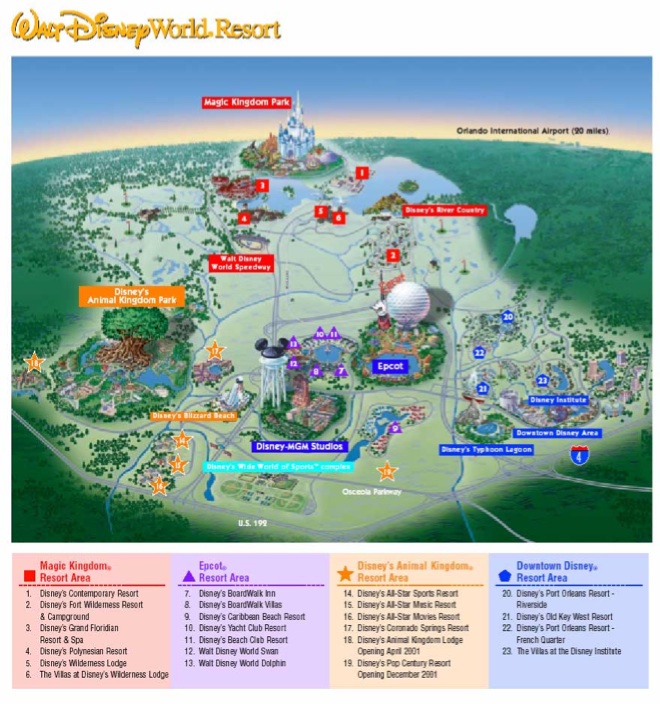 mapa Disney