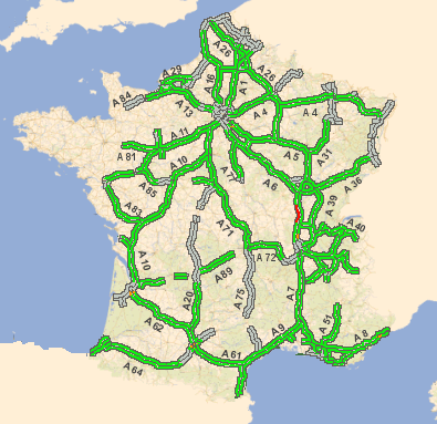 Mapa de carreteras de Francia
